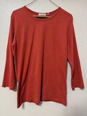 Tyler Boe Long Sleeve Tee in Rust Orange